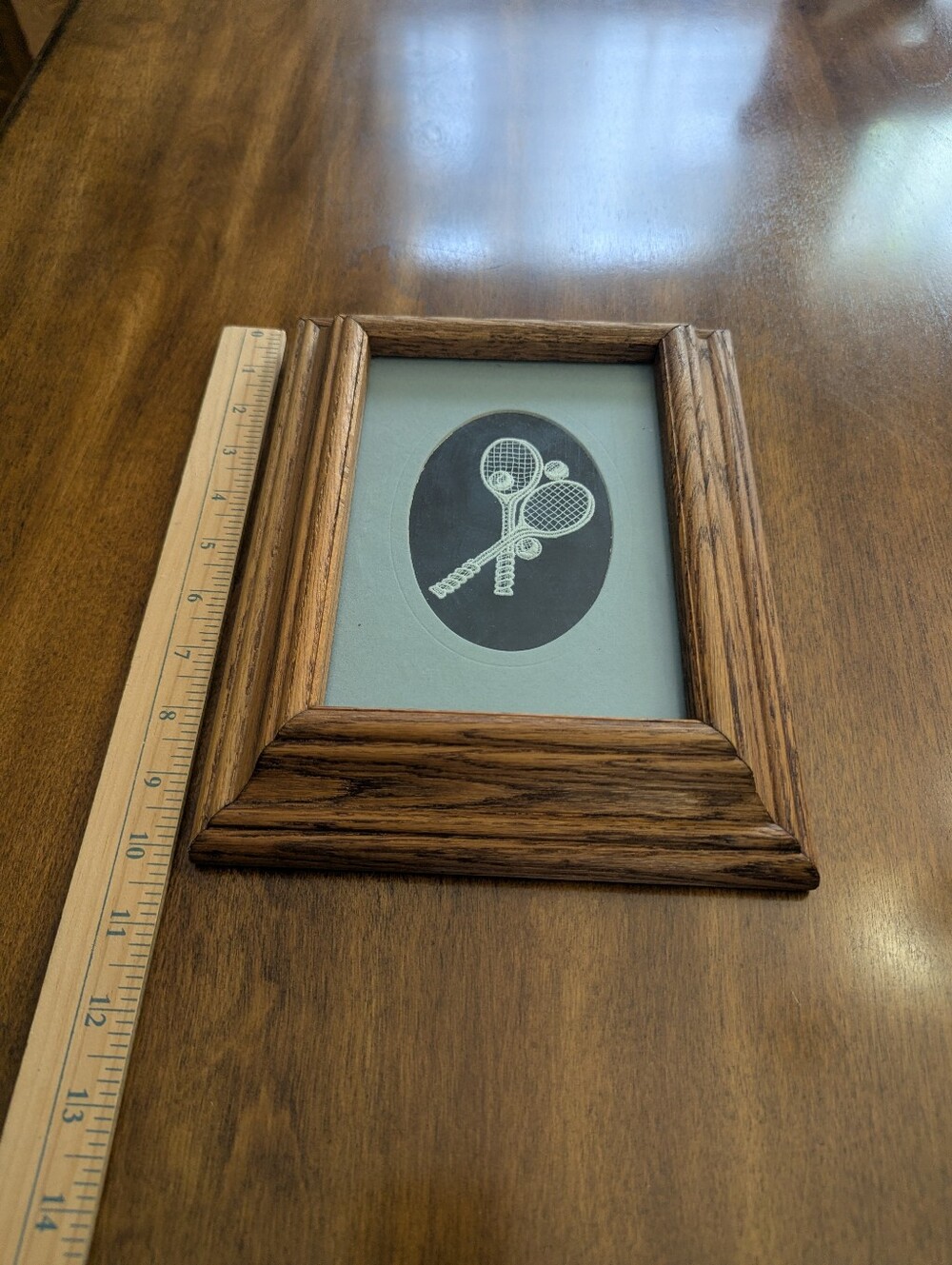 Unique Vintage Framed Lace Embroidery Tennis racket Bruges, Belgium *read* - Picture 3 of 6